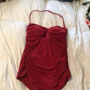 Jansen red bathing suit